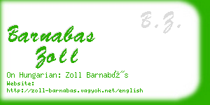 barnabas zoll business card